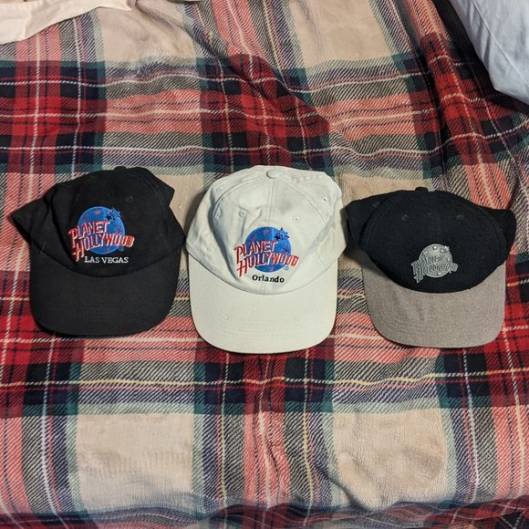 Planet Hollywood Hat Baseball Cap Emblem & Embroidery lot - Picture 1 of 8